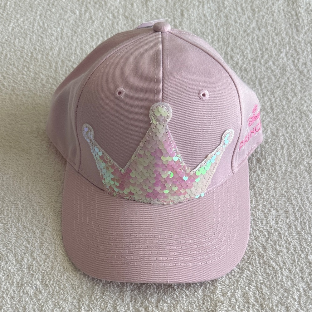 Disney Disneyland Pink Sequin Crown Disney Princess Hat Cap